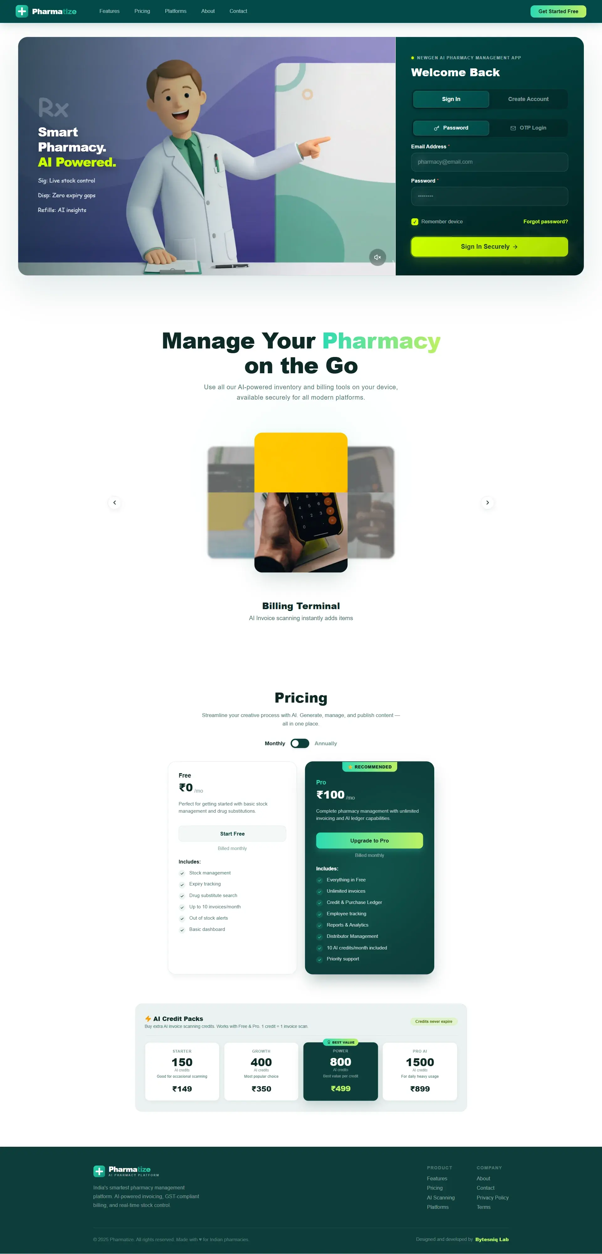 Pharma management SAAS App